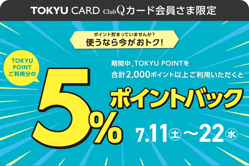 ポイント利用で5％ポイントバックキャンペーン