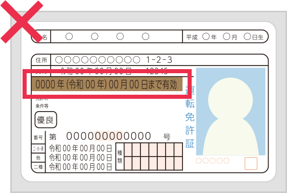 免許証NG例