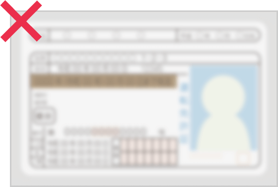 免許証NG例