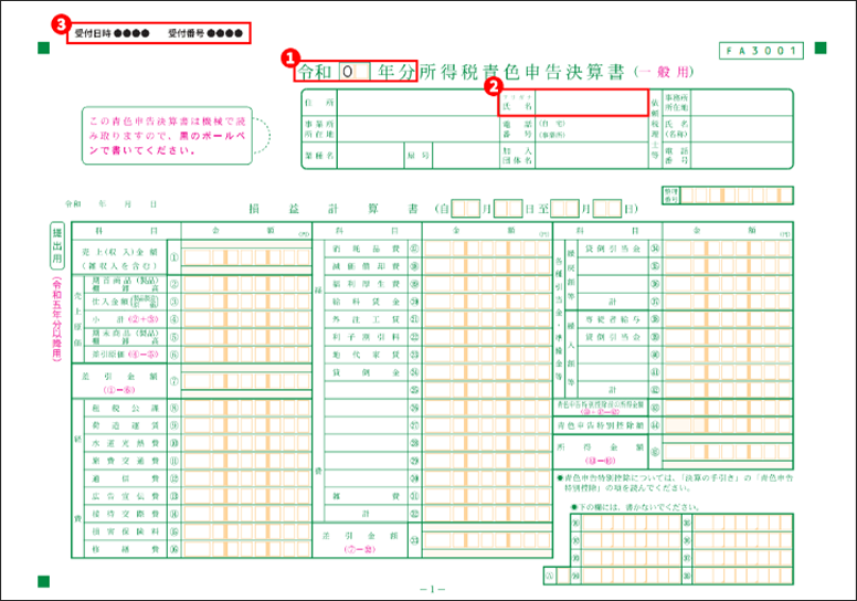 青色申告決算書