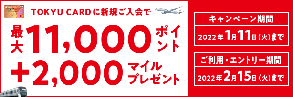 JAL&東急カード15周年キャンペーン