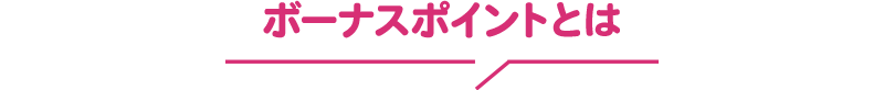 ボーナスポイントとは
