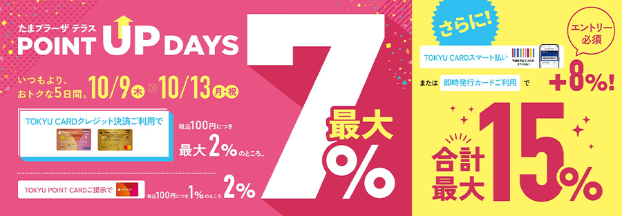 二子玉川ライズ・ショッピングセンター＋4％ポイントキャンペーン