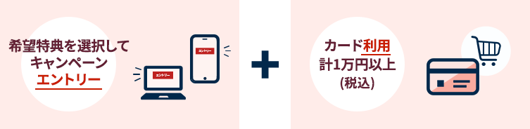 希望特典を選択してキャンペーンエントリー カード利用計1万円以上(税込)