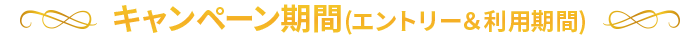 キャンペーン期間(エントリー＆利用期間)