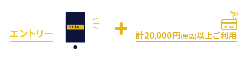 キャンペーンエントリー＋TOKYU CARD(クレジット)を計20,000円(税込)以上ご利用