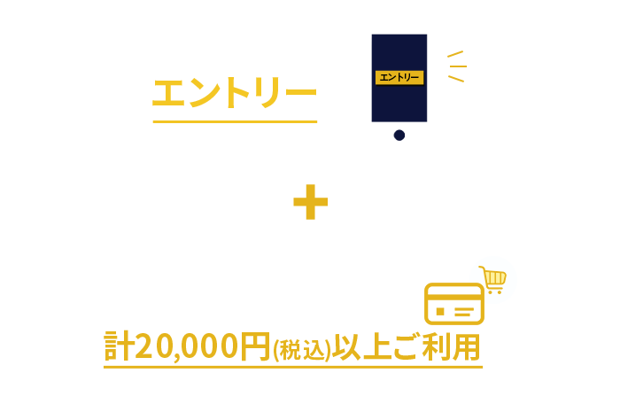 キャンペーンエントリー＋TOKYU CARD(クレジット)を計20,000円(税込)以上ご利用
