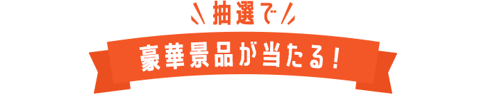 抽選で豪華景品が当たる！