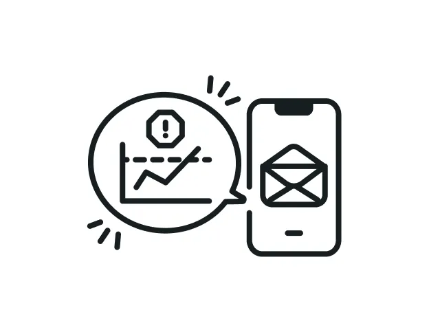 リアルタイムで「使いすぎ」の通知が届く