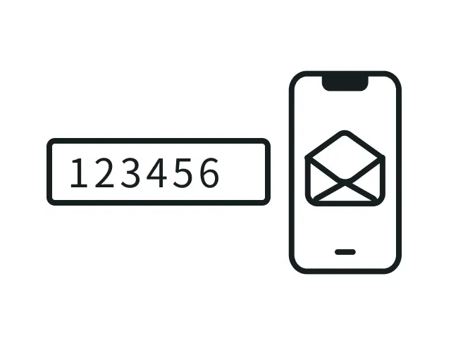 ワンタイムパスワードの受け取り