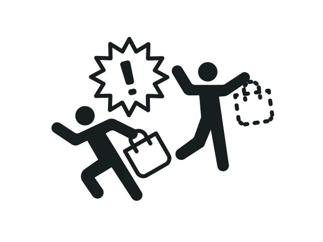 歩行者や自転車のカゴから鞄・財布をひったくる手口