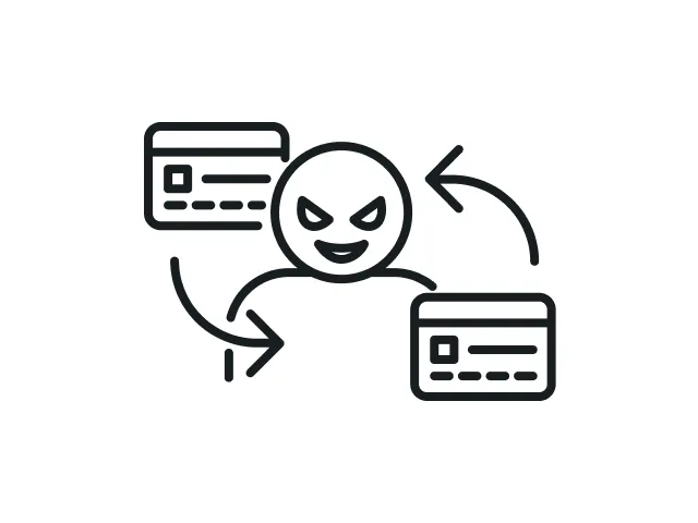 他人名義のカードとすり替えて盗む手口