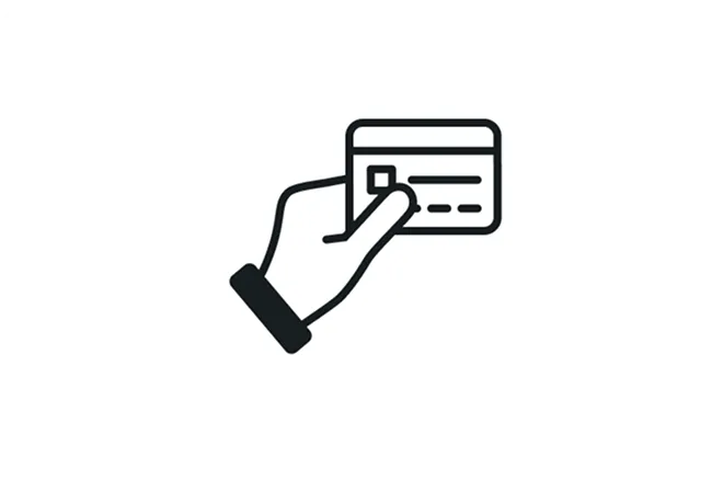 カードを持つ手元のアイコン